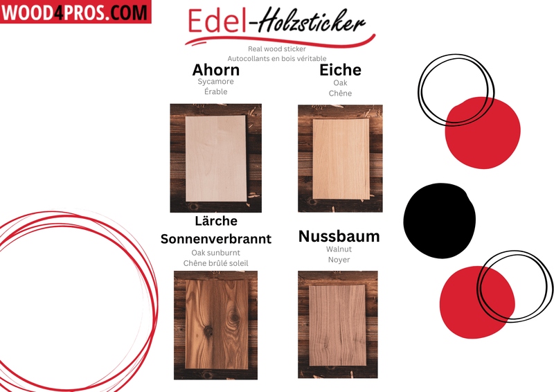 Laad de afbeelding in galerijweergave, Houten stickers